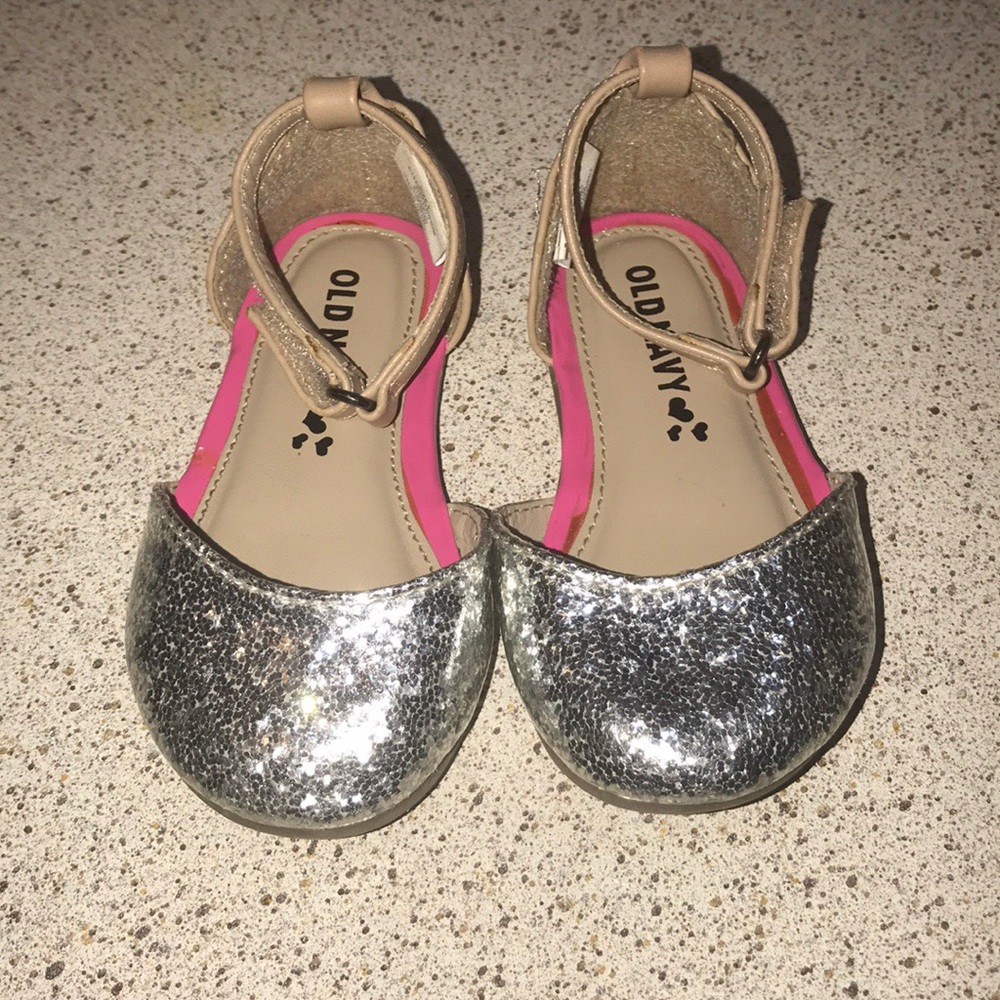 Glitter Ankle-Strap Ballet Flats • Sz. 5 (Toddler)